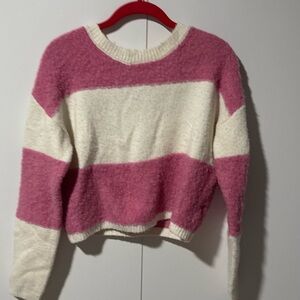 Jessica Simpson Pink and Cream Striped Sweater